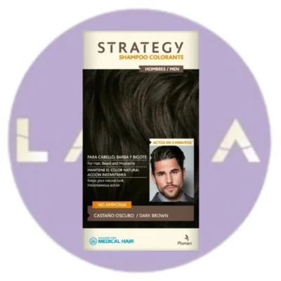 Strategy Shampoo Colorante 5 minutos Kit Castaño Oscuro